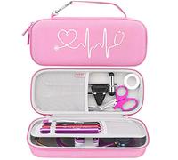 BOVKE Custodia rigida per stetoscopio 3M Littmann Classic III, Lightweight II S.E, Cardiology IV Diagnostic, MDF Acoustica Deluxe - Spazio extra per martello per percussione Taylor e penlight, Rosa