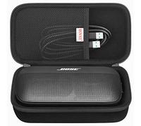 BOVKE Hard Travel Speaker Case per Bose SoundLink Flex Bluetooth Altoparlante portatile, Tasca extra Mesh per altoparlanti Bluetooth Caricabatterie, Cavi di ricarica, Nero