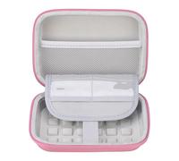 BOVKE Labels Printer Case per 2022 Phomemo D30 D35 Smart Bluetooth Label Printer, Label Maker Machine Sticker portatile Mini Labeler Storage Holder si adatta Nastro di del rotolo e cavo USB, rosa
