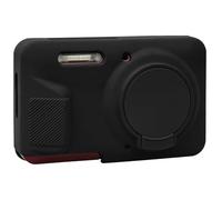 BOVKE Silicone Custodia per KODAK FRIENDLY ZOOM FZ55 Compatta Fotocamera, KODAK FRIENDLY ZOOM FZ55 Morbido Fotocamera Protettivo Copertura Custodia Gomma con Rimovibile Lente Copertura, Nero