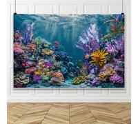Bovlleetd 2,2 x 1,5 m, sfondo subacqueo, coralli subacquei e rocce, piante acquatiche, per cabina fotografica per bambini