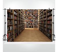 Bovlleetd 2.2x1.5m Libreria Sfondo Vinile Biblioteca Scuola Libreria in Legno Sfondo Fotografico Libri Collezione Scaffale per Studenti Adulto Artistico Studio Props Photo Booth