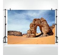 Bovlleetd 2.2x1.5m Sfondo del deserto occidentale, deserto del Gobi, roccia arenaria marrone invecchiata, sfondo di montagna, viaggio, escursionismo, avventura, carta da parati, accessorio fotografico
