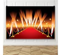 Bovlleetd 2.2x1.5m Sfondo rosso del palcoscenico il tappeto rosso di vinile lampeggia le luci di fondo fotografia tema del film Celebrity Event Party Banner Photo Studio Props