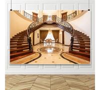 Bovlleetd 2.5x1.8m Elegante Scala Backdrop Edifici Reali Europei Scale Backdrop Inghilterra Palazzo Fotografia Interiore Cerimonia di Compleanno Baby Shower Party Decor Vinile