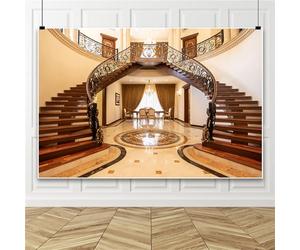 Bovlleetd 2.5x1.8m Elegante Scala Backdrop Edifici Reali Europei Scale Backdrop Inghilterra Palazzo Fotografia Interiore Cerimonia di Compleanno Baby Shower Party Decor Vinile