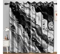 Bovlleetd Marmo Onda Blackout Tende Astratto Arte Moderna Tie-dye Tende per Finestre per Camera da Letto Soggiorno 140x245cm (Larghezza x Lunghezza) Set 2 pannelli
