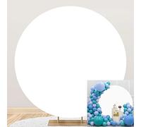 Bovlleetd Sfondo bianco per studio fotografico, 1,5 x 1,5 m, per feste di compleanno, sfondo rotondo per studio fotografico, sfondo per ritratti, riprese video, registrazioni televisive