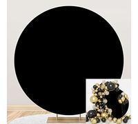 Bovlleetd Sfondo Rotondo Nero 220 cm Ritratto ID Foto Fotografia Sfondo Puro Cerchio Nero Sfondo Studio Fotografia Puntelli Festa di Compleanno Torta Decorazione Della Tavola