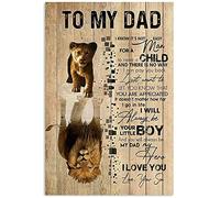 Bovose Targa in latta con scritta in inglese "to My Dad from Son You Will Always My Hero Lion Amazing Home Cafe Wall Decoration Easter Mother's Day", 15,2 x 20,3 cm