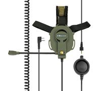 BOW-M EVO - Microfono / auricolare militare con PTT tattico Connettore Midland