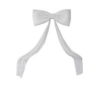 Bow Tree Topper - Large Velvet Festive Decoration, Decorative Bow Streamer, Wire Edged Feature, for Living Room Entryway Party Mantel Wall Display Photo Backdrop Seasonal Celebration, Red