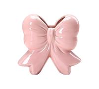 Bow vase- Bow Shaped Ceramic Makeup Brush Pen Holder,Elegant vaseCenterpieces|Designed For Versatility, This vaseComplements Dried Flowers And Pampas Grass Beautifully, Enhancing Their Natural App