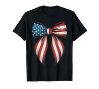 Bow vintage 4 luglio USA American Flag Stars N 'Stripes Maglietta
