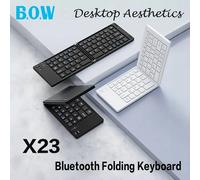 BOW X23 Tastiera Bluetooth pieghevole Wireless silenziosa ricaricabile per ragazze per Apple Ipad Tablet mobile Laptop Portab esterno per ufficio