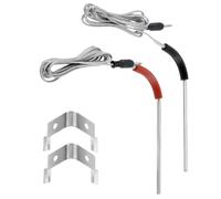 Bowarepro Set di 2 sonde di ricambio compatibili con Weber Igrill 2 Igrill Mini Igrill 3 termometri, sonda di ricambio per griglia di carne, sonda da da -50 °C a 380 °C (nero + rosso)