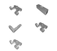 Bowden Extruder Mount for Wade's Extruder - Prusa i2 Compatible M4/M5 Version