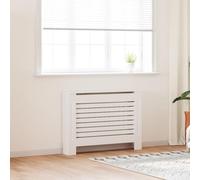 BOWEKAM Accessori per elettrodomestici-Accessori per radiatori per riscaldamento-Copertura del radiatore Bianco 112x19x81,5 cm MDF