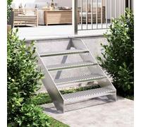 BOWEKAM Accessori per la casa - gradini per scale - gradino per griglia 80 x 24 x 7 cm in acciaio zincato