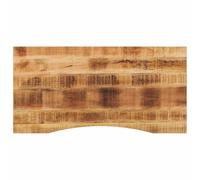 BOWEKAM Accessori per tavoli-Piani da tavolo con curva, 120 x 50 x 2,5 cm, in legno massello di mango grezzo