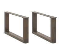 BOWEKAM Accessori per tavolo-Gambe per tavolino-Gambe per tavolino a U 2 pz l Acciaio 60x(30-31) cm Acciaio