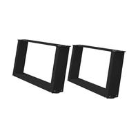 BOWEKAM Accessori per tavolo-Gambe per tavolino-gambe per tavolino da caffè a forma di U, 2 pezzi, nero, 70 x (30-31) cm in acciaio