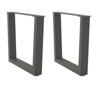 BOWEKAM Accessori per tavolo-Gambe per tavolo da pranzo Gambe a V 2 pz Antracite 60x(42-43.3) cm Acciaio