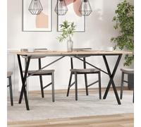 BOWEKAM Accessori per tavolo-Gambe per tavolo-Gambe per tavolo da pranzo X-Frame 140x60x73 cm Acciaio