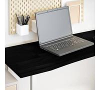 BOWEKAM Accessori per tavolo, piano da tavolo, piano da scrivania, 160 x 50 x 2,5 cm, in legno massello di rovere, rettangolare, colore: Marrone scuro