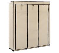 BOWEKAM Armadi & Stoccaggio-Armadi & Armadi - Armadio con scomparti e aste Crema 150x45x175 cm Tessuto