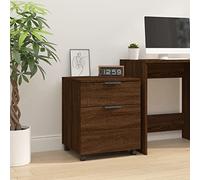 BOWEKAM Armadietti & Archiviazione-Mobile File Mobile con Ruote Rovere Marrone 45x38x54 cm Legno Ingegnerizzato