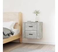 BOWEKAM Armadietti & Magazzini-Armadietti & Armadietti - Comodino a parete grigio cemento 50x36x47 cm
