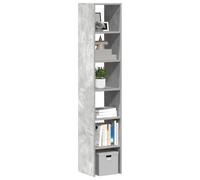 BOWEKAM Armadietti & Magazzini-Armadietti & Armadietti-Librerie 2 pz Impilabili Grigio Cemento 30x30x80 cm Legno Ingegnerizzato
