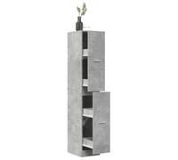 BOWEKAM Armadietti & Stoccaggio-Armadietti & Armadietti - Armadietto farmaceutico Grigio cemento 30x41x174,5 cm Legno ingegnerizzato