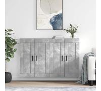 BOWEKAM Armadietti & Stoccaggio-Buffet & Credenze-Armadietti a parete 2 pz Grigio Cemento Legno Ingegnerizzato