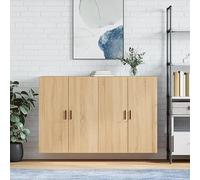 BOWEKAM Armadietti & Stoccaggio-Buffet & Credenze-Armadietti a Parete 2 pz Rovere Sonoma 69.5x34x90 cm