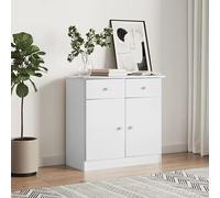 BOWEKAM Armadietti & Stoccaggio-Buffet & Credenze-Credenza ALTA Bianco 77x35x73 cm Legno massello di pino