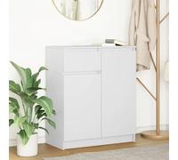 BOWEKAM Armadietti & Stoccaggio-Buffet & Credenze-Credenza con Cassetto Bianco 71x35x84 cm Legno Ingegnerizzato