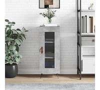 BOWEKAM Armadietti & Stoccaggio-Buffet & Credenze-Credenza Grigio Cemento 34.5x34x90 cm Legno Ingegnerizzato