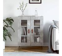 BOWEKAM Armadietti & Stoccaggio-Buffet & Credenze-Credenza Grigio Cemento 69.5x34x90 cm Legno Ingegnerizzato
