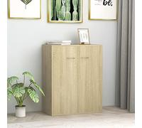 BOWEKAM Armadietti & Stoccaggio-Buffet & Credenze-Credenza Rovere Sonoma 60x30x75 cm Legno Ingegnerizzato