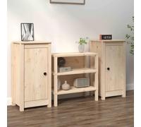 BOWEKAM Armadietti & Stoccaggio-Buffet & Credenze-Credenze 2 pz 39x35x80 cm Legno Massello Pino