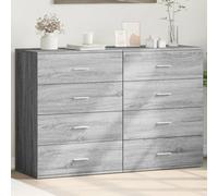 BOWEKAM Armadietti & Stoccaggio-Buffet & Credenze-Credenze 2 pz Grigio Sonoma 60x39x80 cm Legno Ingegnerizzato