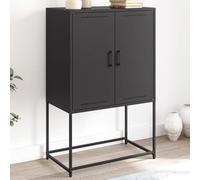 BOWEKAM Armadietti & Stoccaggio-Buffet & Credenze-Highboard Nero 68.5x38.5x107 cm Acciaio