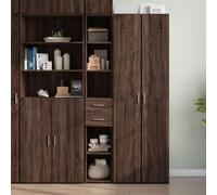 BOWEKAM Armadietti & Stoccaggio-Buffet & Credenze-Tavoletta in Rovere Marrone 30x42.5x185 cm Legno Ingegnerizzato