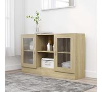 BOWEKAM Armadietti & Stoccaggio-Buffet & Credenze-Vetrina Vetrine Rovere Sonoma 120x30.5x70 cm Legno Ingegnerizzato