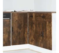 BOWEKAM Armadietti & Stoccaggio-Mobili da cucina-Base Lavabo Lione Rovere Fumé Legno Ingegnerizzato