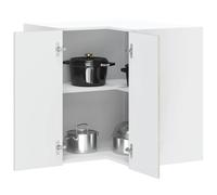 BOWEKAM Armadietti & Stoccaggio-Mobili da cucina-Cucina Armadio Angolare Murale Lucca Legno Ingegnerizzato Grigio Cemento