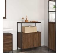 BOWEKAM Armadietti & Stoccaggio-Vanity Units-Bagno Vanity Units-Mobile Bagno con Ripiani Rovere Marrone 76.5x35x95 cm