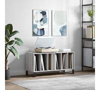 BOWEKAM Armadietti & Storage-Media Storage Armadi & Racks-Record Cabinet Grigio Sonoma 100x38x48 cm Legno Ingegnerizzato